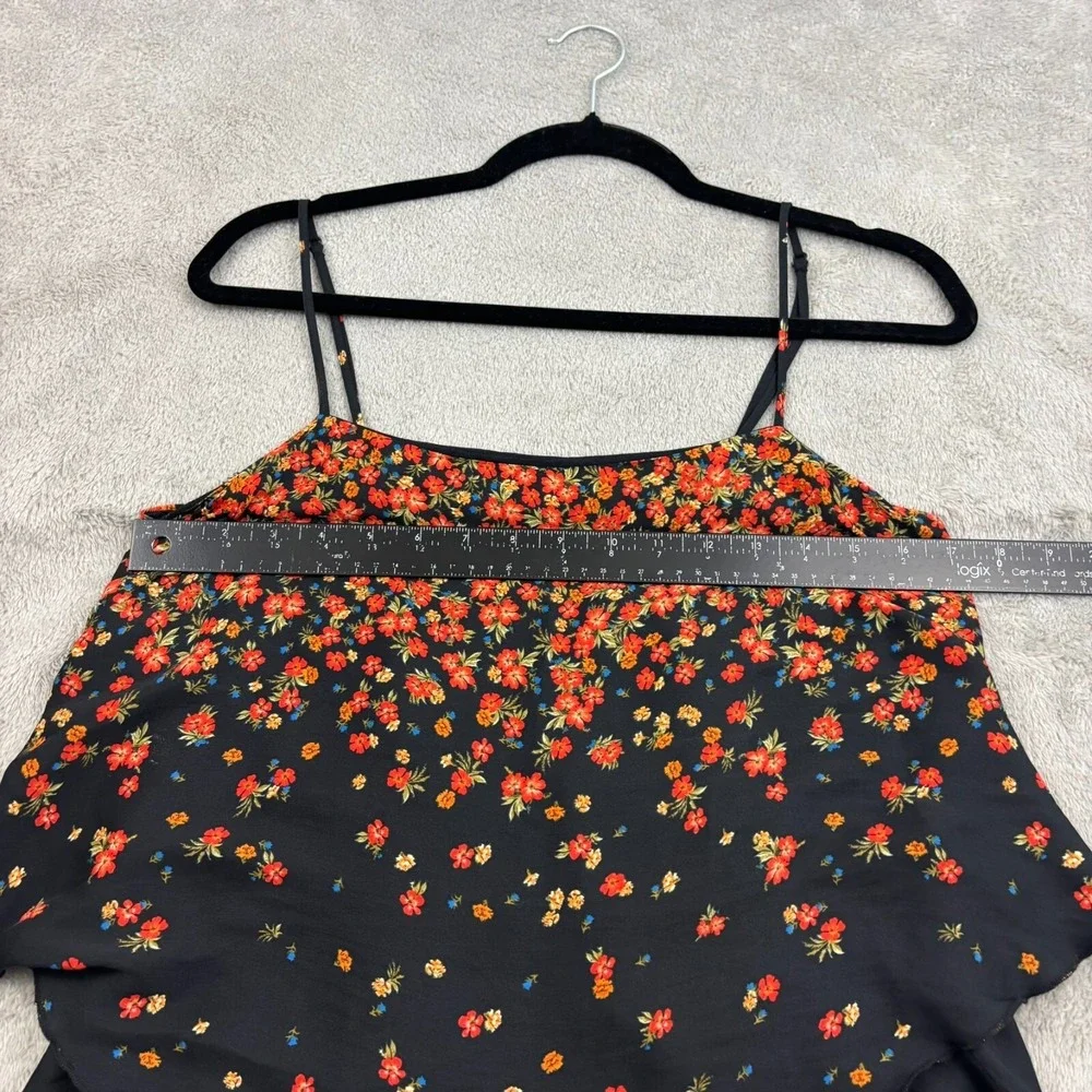 Intimately Free People Let‎ Me Love Satin Cami Womens S Black Floral Whimsigoth